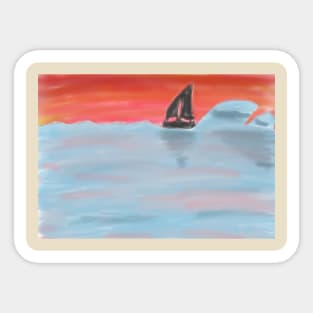 Out at Sea Sticker